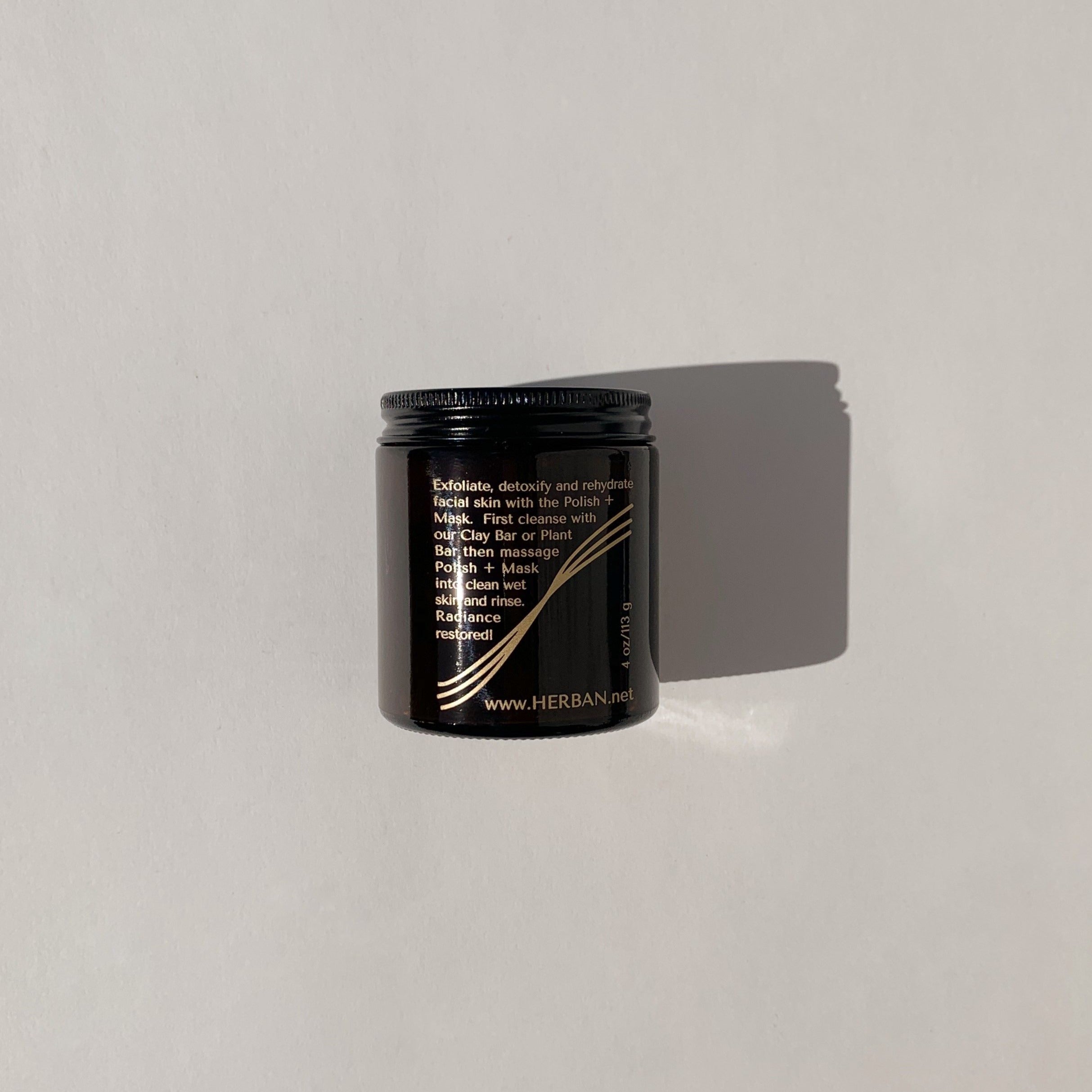 Triple-Action Face Polish + Mask jar by Herban